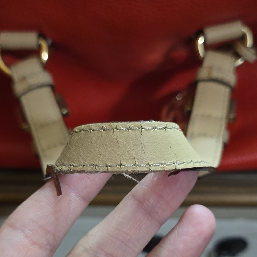 Red Leather Handbag - Picture 2 of 6